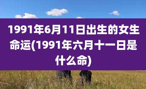 1991年6月11日出生的女生命运(1991年六月十一日是什么命)