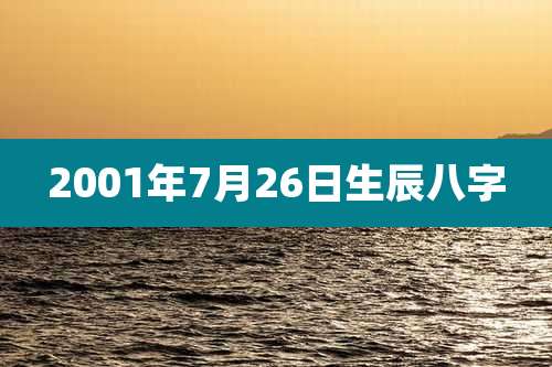 2001年7月26日生辰八字