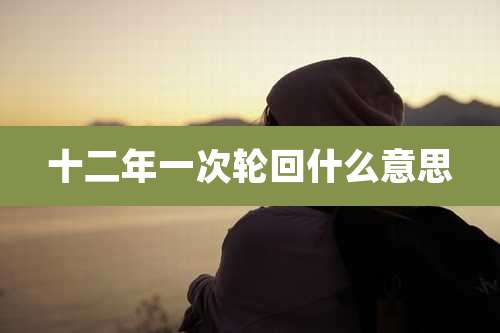 十二年一次轮回什么意思