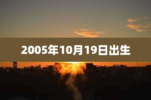 2005年10月19日出生