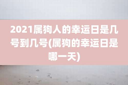 2021属狗人的幸运日是几号到几号(属狗的幸运日是哪一天)