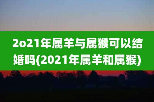 2o21年属羊与属猴可以结婚吗(2021年属羊和属猴)