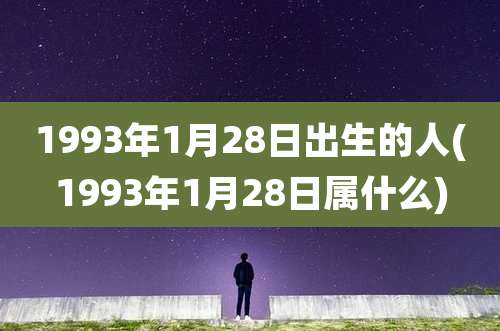 1993年1月28日出生的人(1993年1月28日属什么)