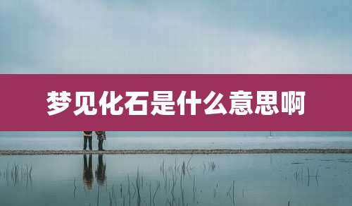 梦见化石是什么意思啊