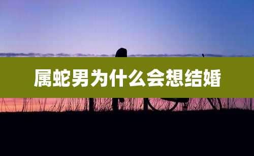 属蛇男为什么会想结婚