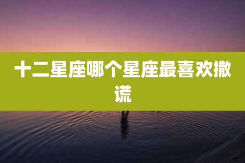 十二星座哪个星座最喜欢撒谎