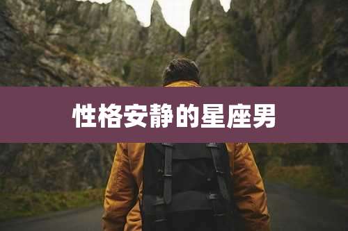 性格安静的星座男
