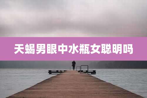 天蝎男眼中水瓶女聪明吗