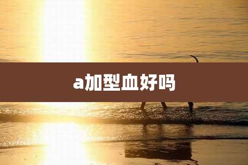 a加型血好吗