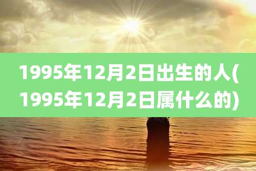 1995年12月2日出生的人(1995年12月2日属什么的)