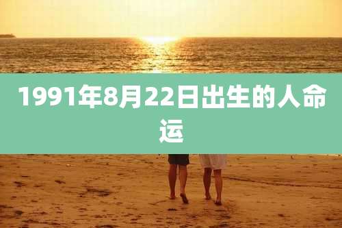1991年8月22日出生的人命运