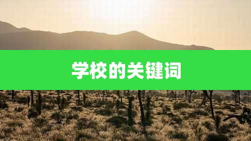 学校的关键词