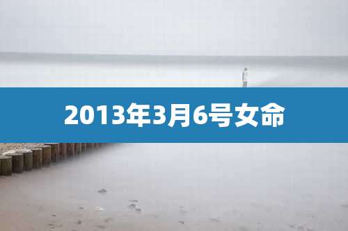 2013年3月6号女命