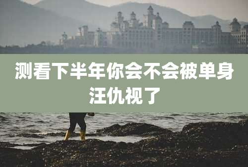 测看下半年你会不会被单身汪仇视了