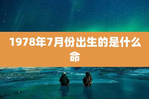 1978年7月份出生的是什么命