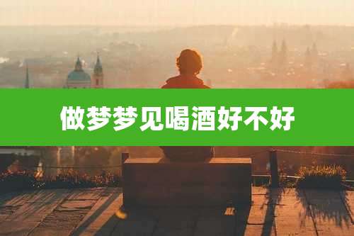 做梦梦见喝酒好不好