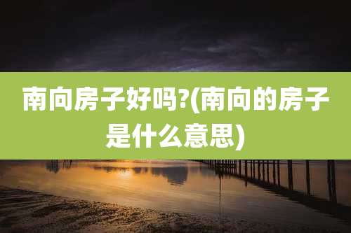 南向房子好吗?(南向的房子是什么意思)