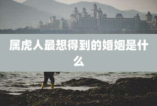 属虎人最想得到的婚姻是什么