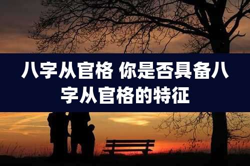 八字从官格 你是否具备八字从官格的特征