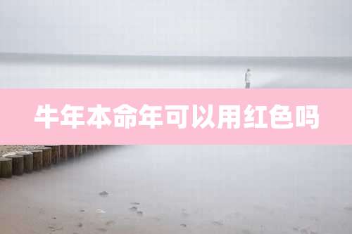 牛年本命年可以用红色吗