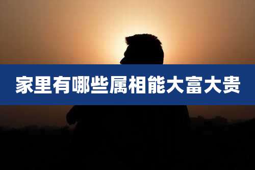家里有哪些属相能大富大贵