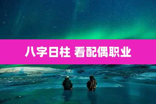 八字日柱 看配偶职业