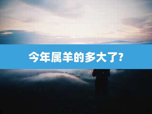 今年属羊的多大了?