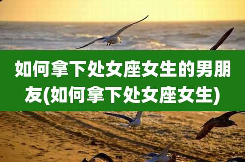 如何拿下处女座女生的男朋友(如何拿下处女座女生)