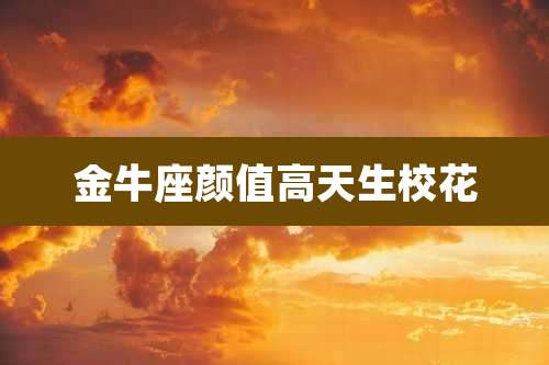 金牛座颜值高天生校花