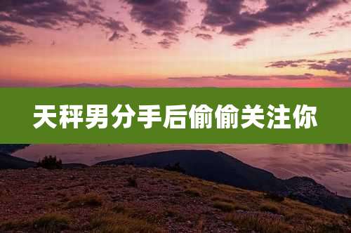 天秤男分手后偷偷关注你