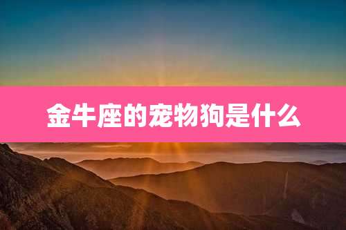 金牛座的宠物狗是什么