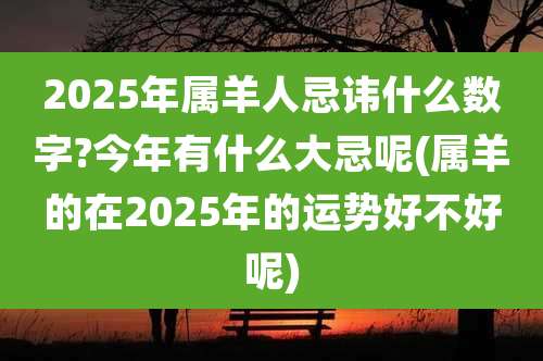2025年属羊人忌讳什么数字?今年有什么大忌呢(属羊的在2025年的运势好不好呢)