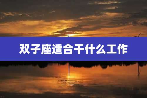 双子座适合干什么工作