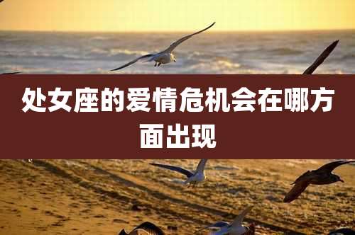 处女座的爱情危机会在哪方面出现