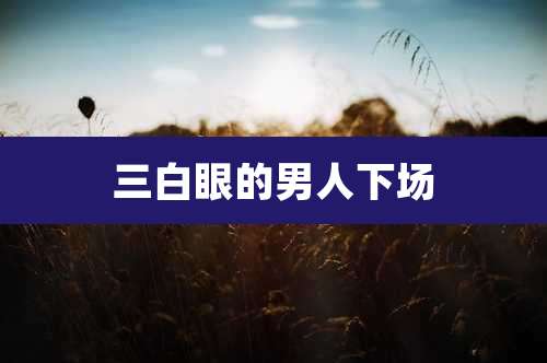 三白眼的男人下场