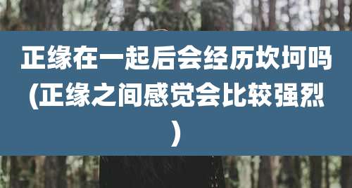 正缘在一起后会经历坎坷吗(正缘之间感觉会比较强烈)