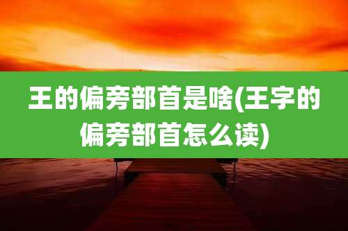 王的偏旁部首是啥(王字的偏旁部首怎么读)
