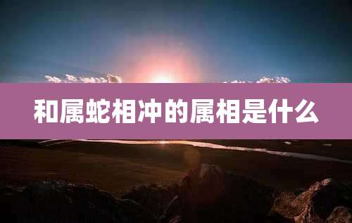 和属蛇相冲的属相是什么