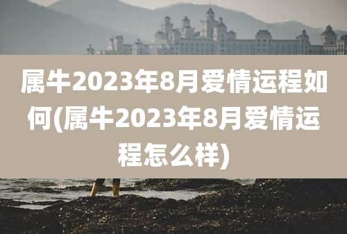 属牛2023年8月爱情运程如何(属牛2023年8月爱情运程怎么样)