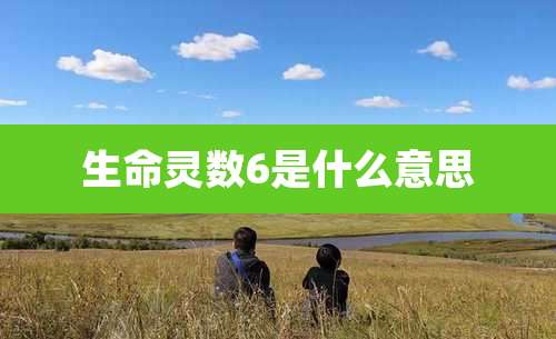生命灵数6是什么意思
