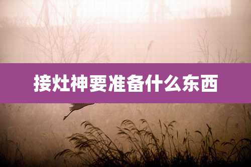 接灶神要准备什么东西