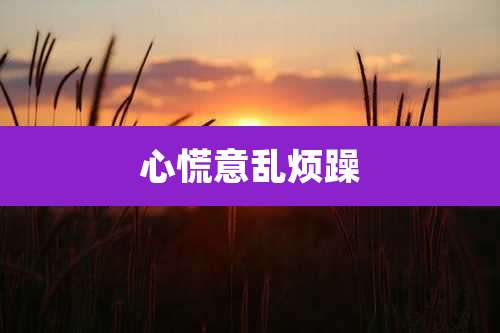 心慌意乱烦躁