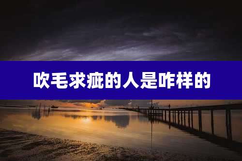 吹毛求疵的人是咋样的