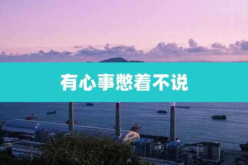 有心事憋着不说