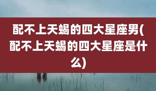 配不上天蝎的四大星座男(配不上天蝎的四大星座是什么)
