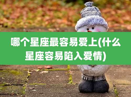 哪个星座最容易爱上(什么星座容易陷入爱情)