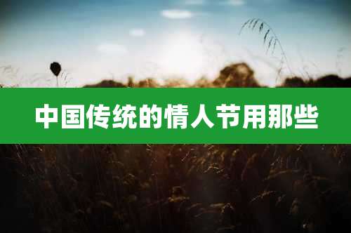 中国传统的情人节用那些