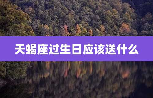 天蝎座过生日应该送什么