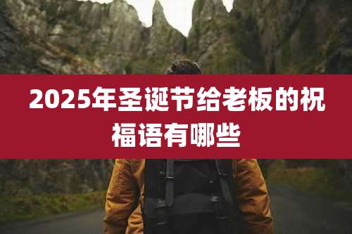 2025年圣诞节给老板的祝福语有哪些
