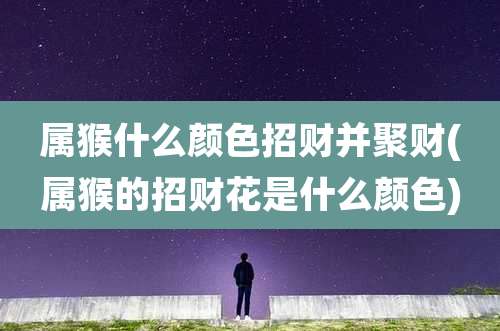 属猴什么颜色招财并聚财(属猴的招财花是什么颜色)